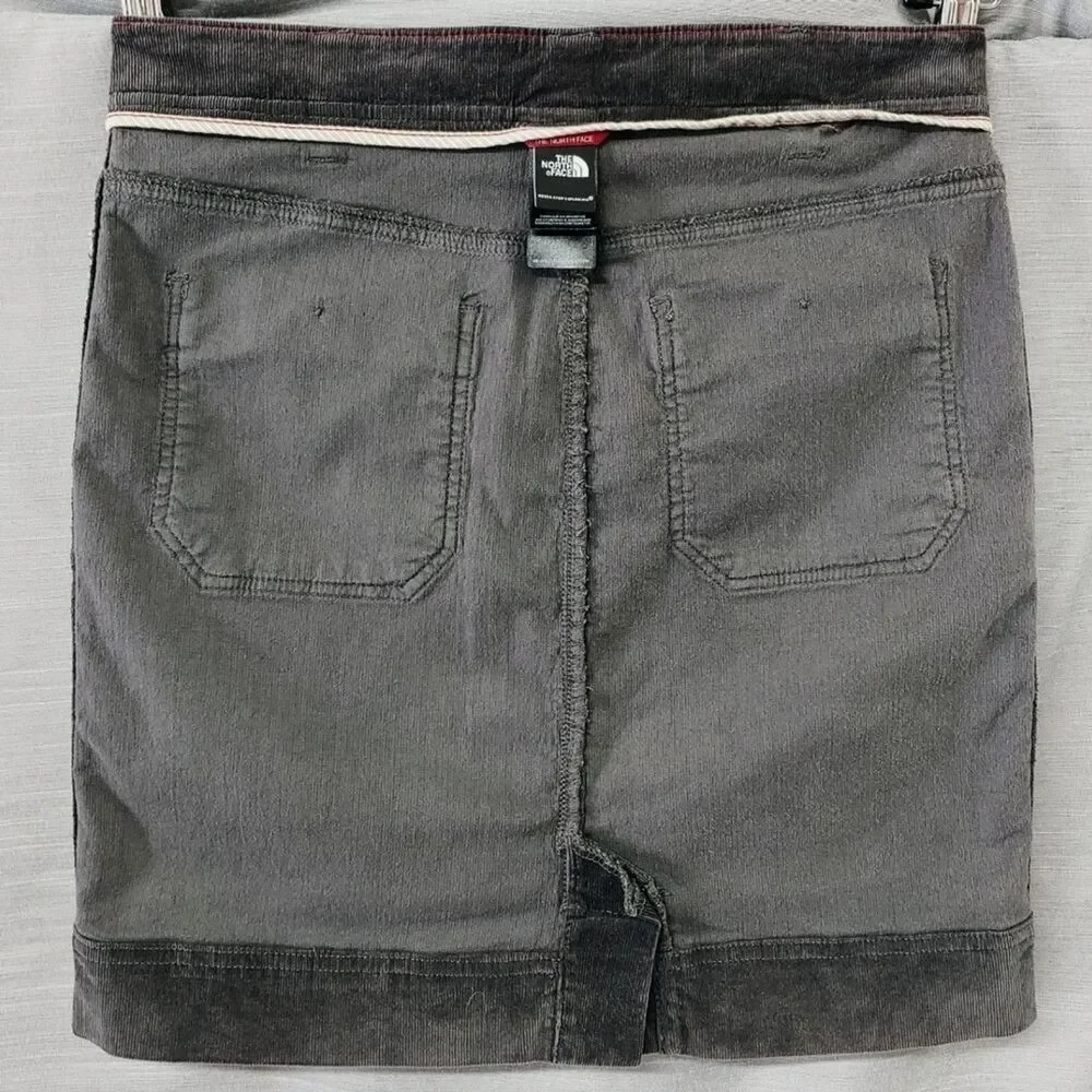 The North Face Grey Stretch Corduroy Mini Above Knee Pencil Skirt Womens 4 Small